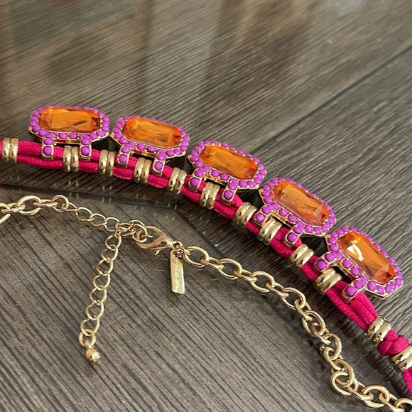 Cookie Lee Fuchsia Punch Colorful Gem Statement Necklace - Picture 14 of 16